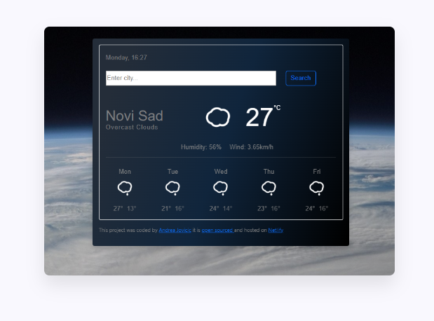 React Weather screenshot