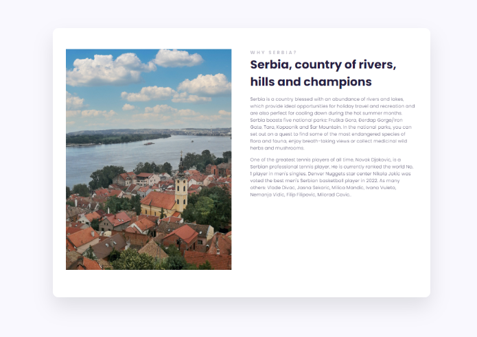 Serbia Travel project screenshot